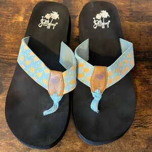 Cute Lemon Design Flip Flops